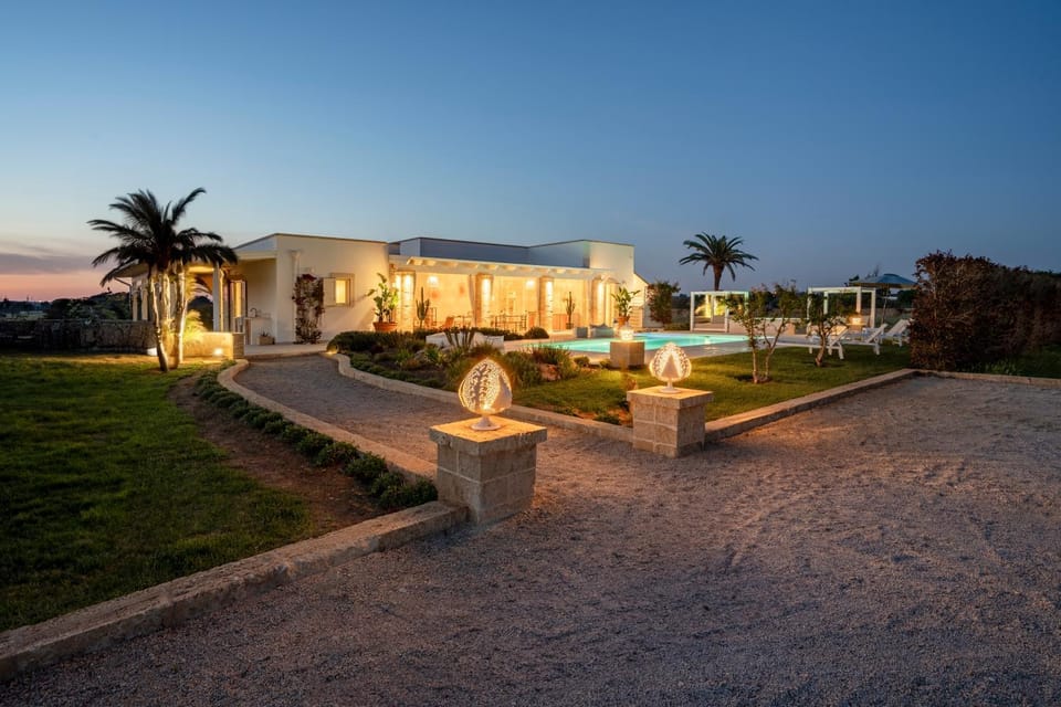 Property building, Day, Night, Natural landscape, Garden, Garden view, Pool view, Swimming pool