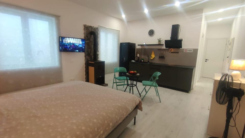 Bed, TV and multimedia, Kitchen or kitchenette, Photo of the whole room