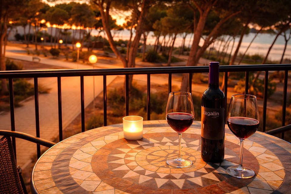 Night, Summer, Balcony/Terrace, Seating area, Evening entertainment, Sea view, Sunset, internet, internet
