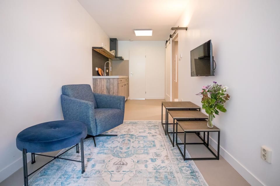 Living room, kitchen