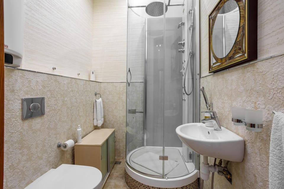 Shower, Toilet, towels