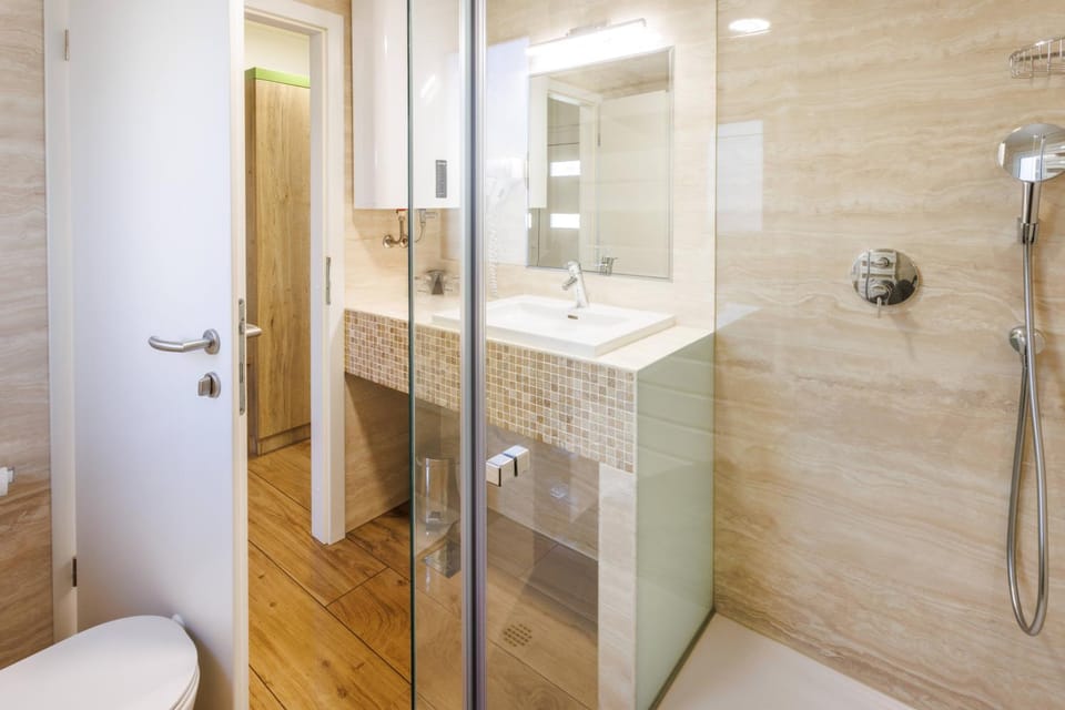 Shower, Toilet, Bathroom, hair dryier