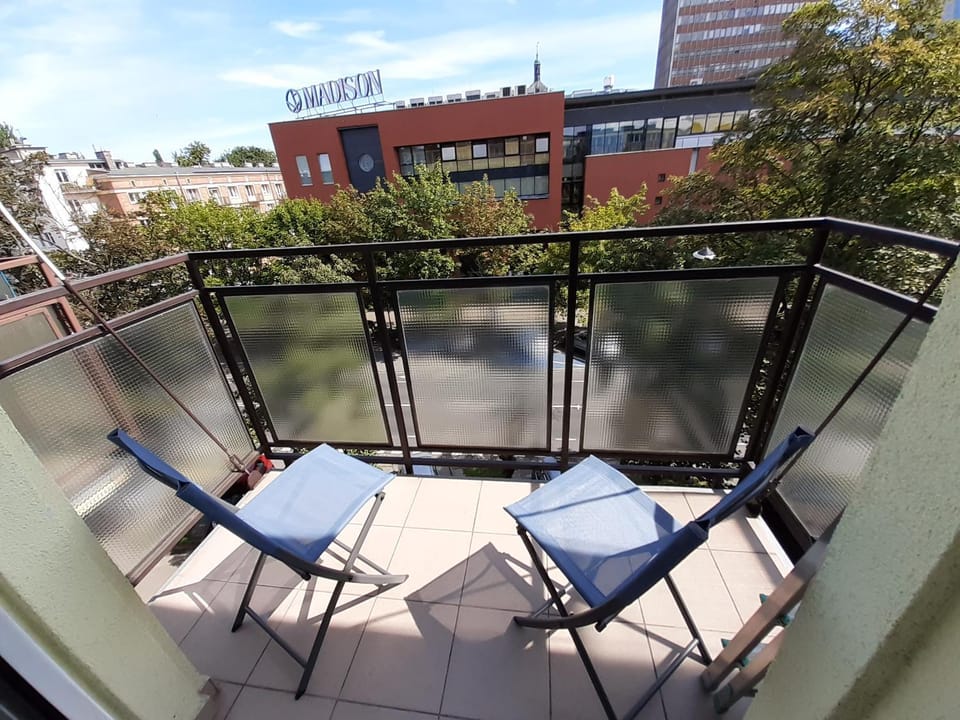 Property building, Off site, Day, View (from property/room), Balcony/Terrace, Living room, Seating area
