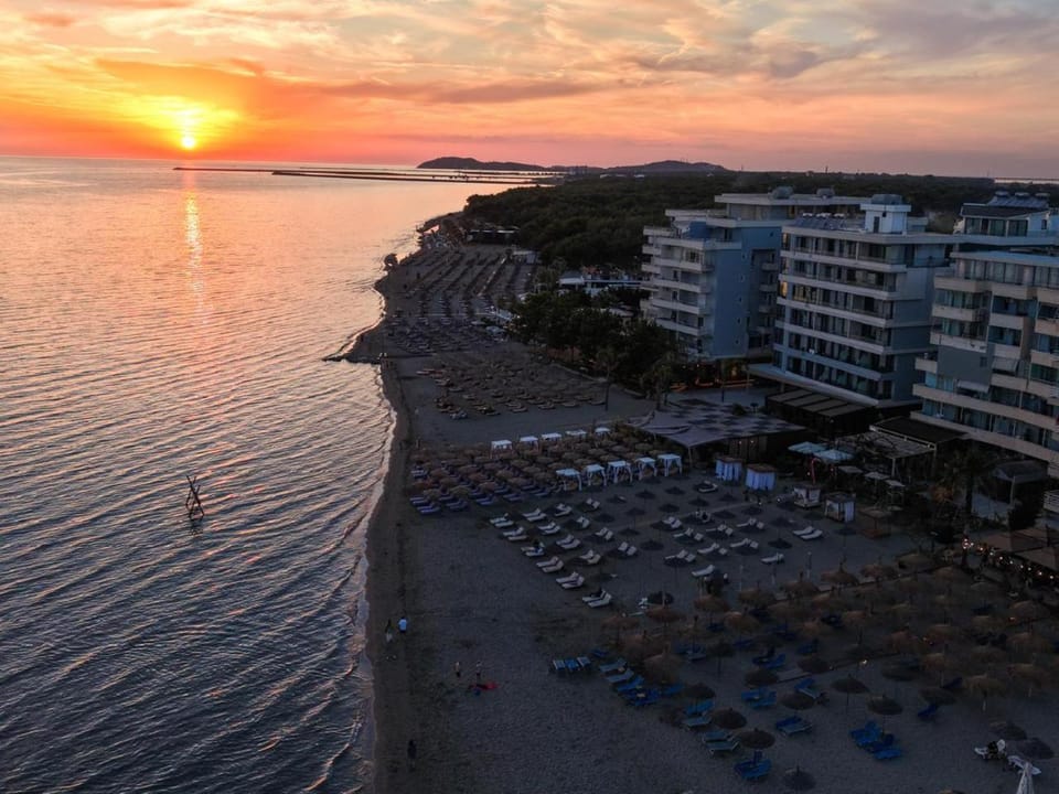 Natural landscape, Bird's eye view, Beach, Sea view, Sunrise, Sunset