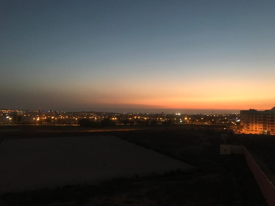 Night, City view, Sea view, Sunset