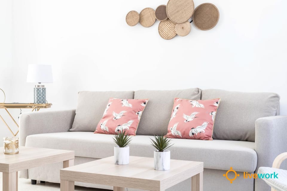 Bed, Living room, Seating area