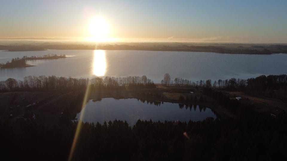 Mieszkanie nad jeziorem Rydzówka+prywatny staw+plaża+Mazury Apartment in Lithuania