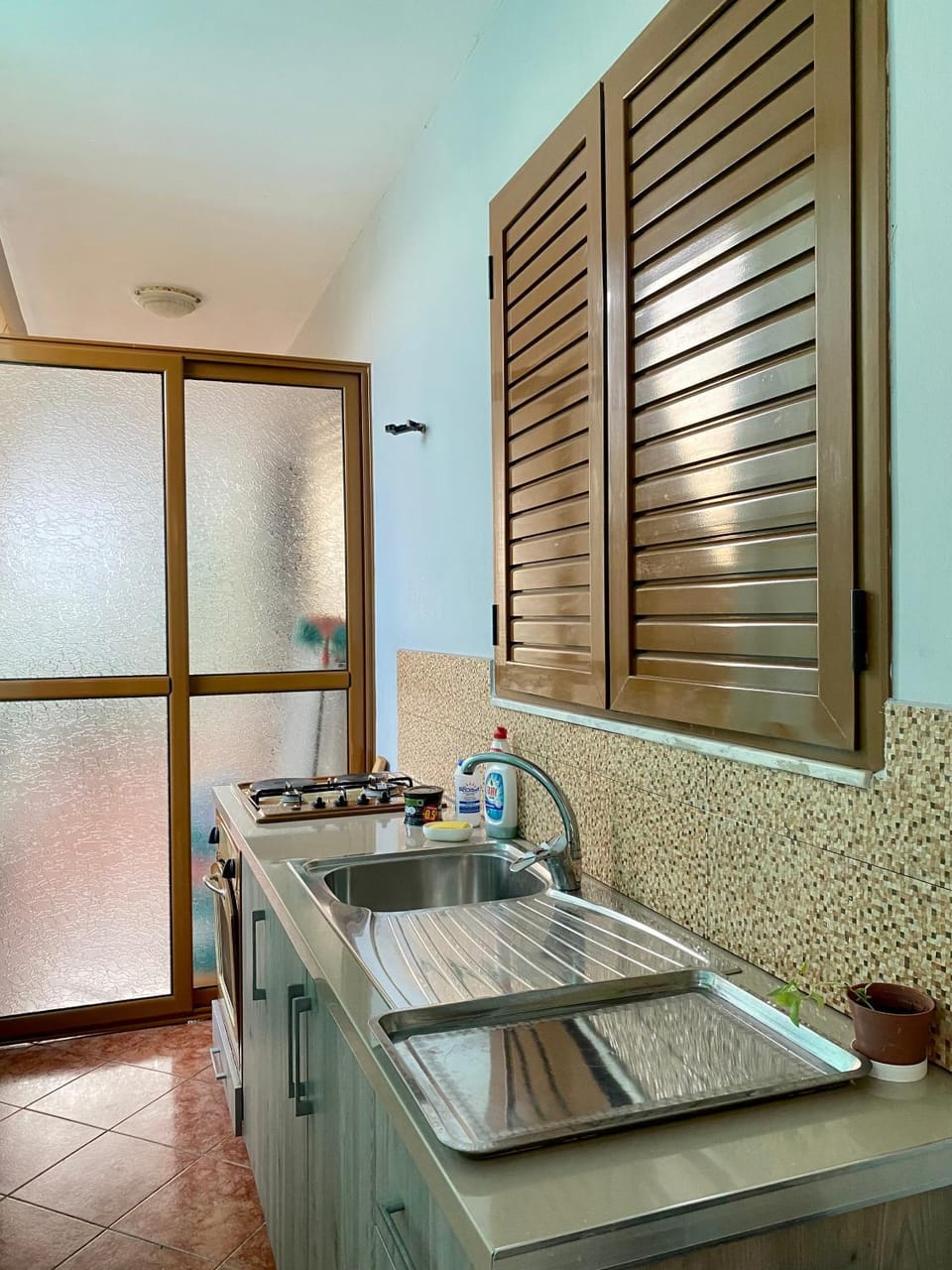 Balcony/Terrace, Kitchen or kitchenette, stove, toaster, kitchen