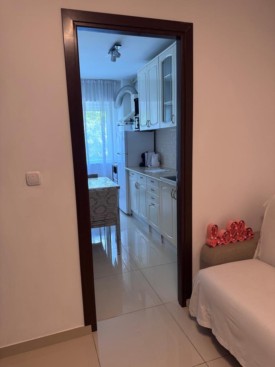 Lobby or reception, kitchen