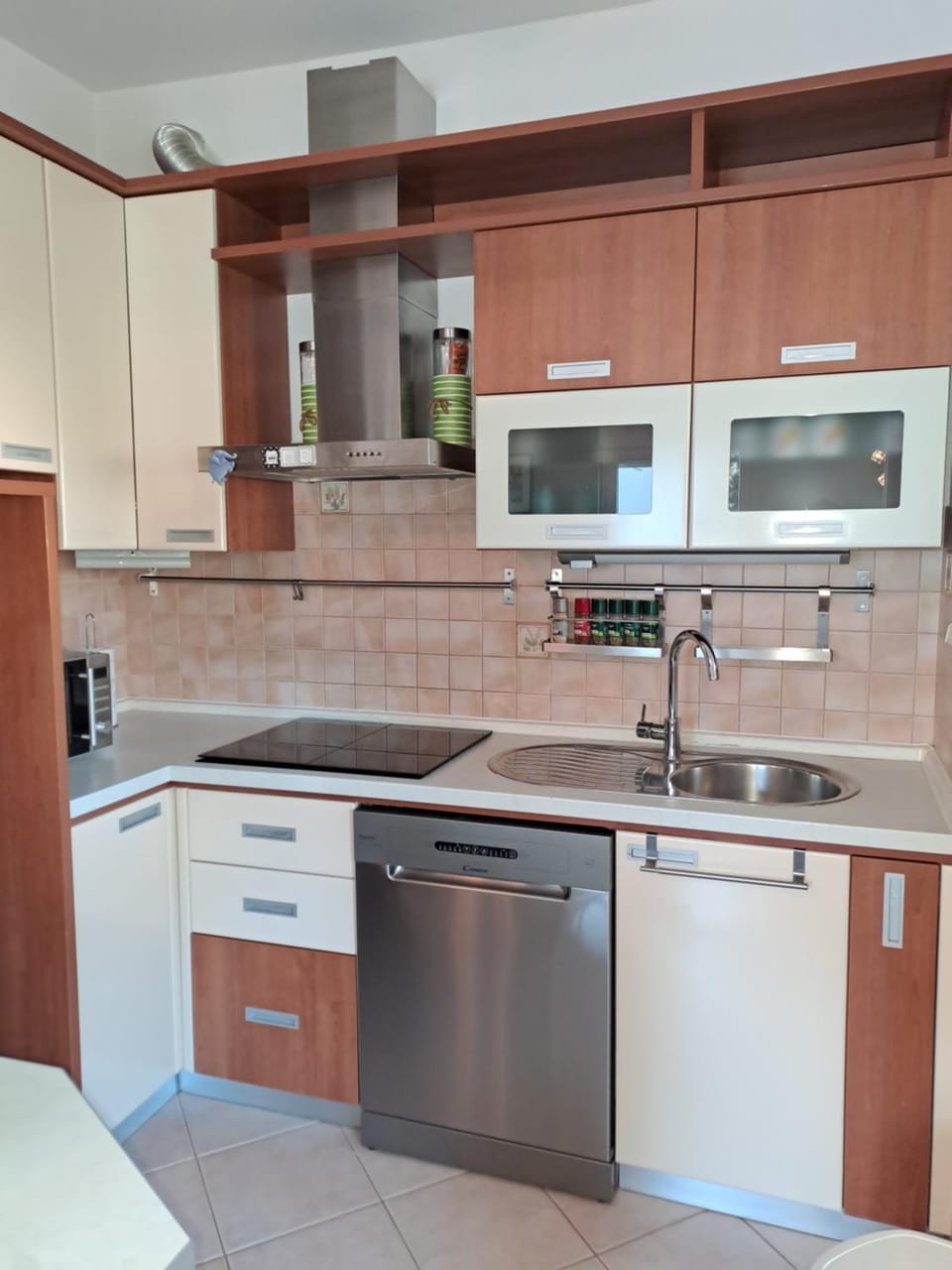 dishwasher, microwave, stove, kitchen