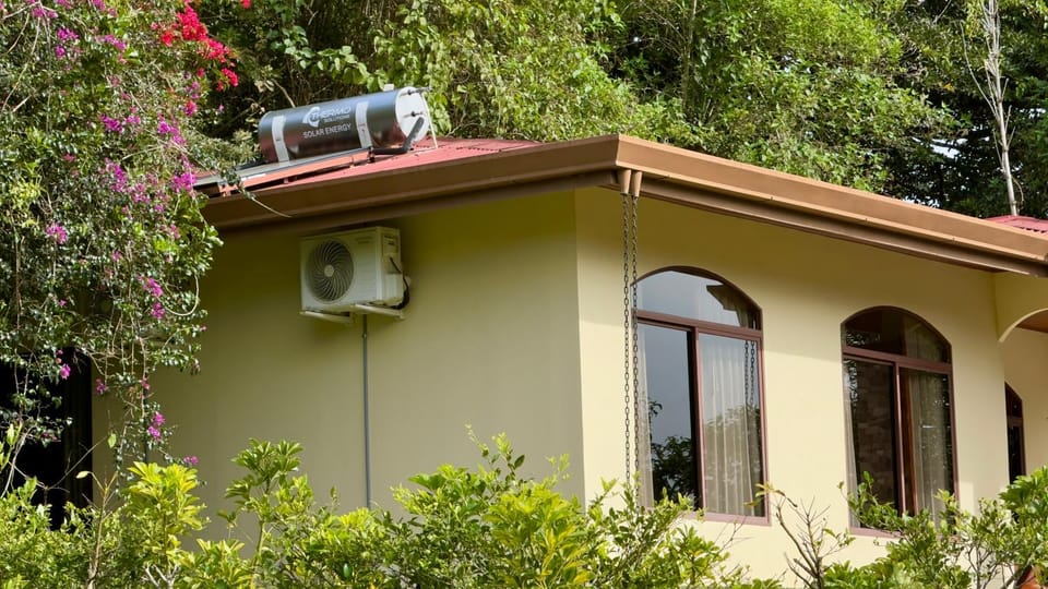 Garden view, air conditioner