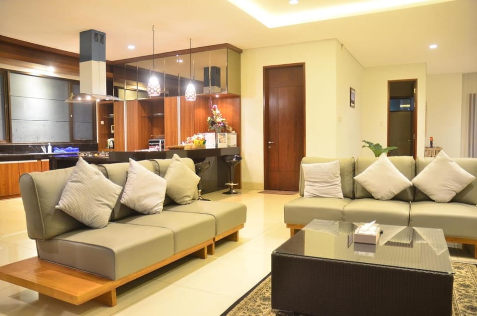 Living room, kitchen