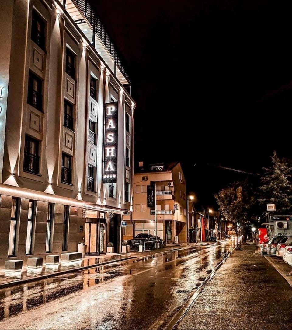 Property building, Night, Street view