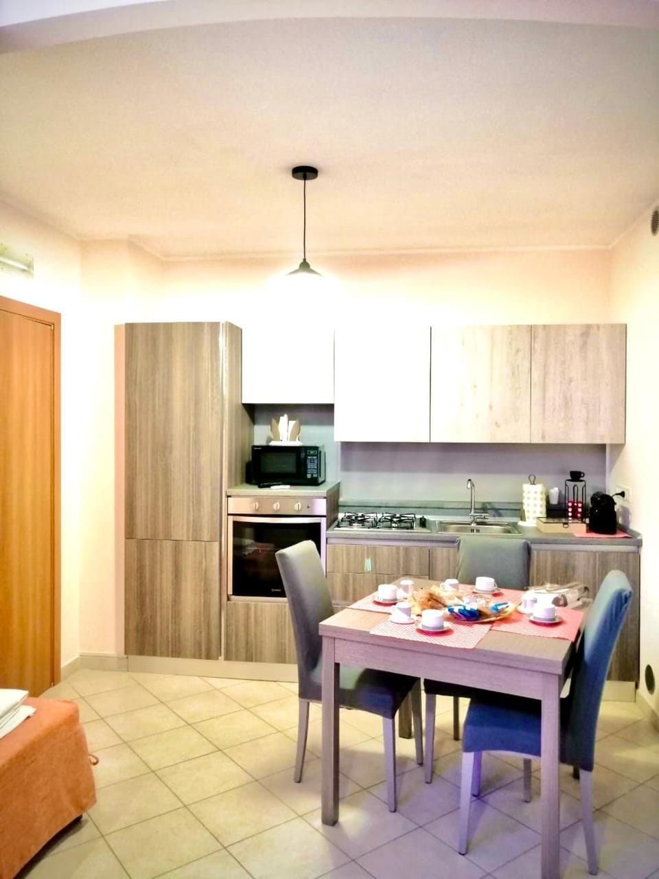Kitchen or kitchenette, Living room, Dining area