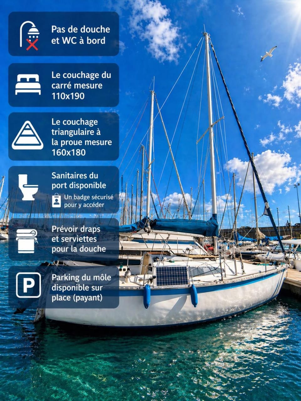 Nuit Insolite à bord d'un Voilier Sète Vieux Port Docked boat in Occitanie