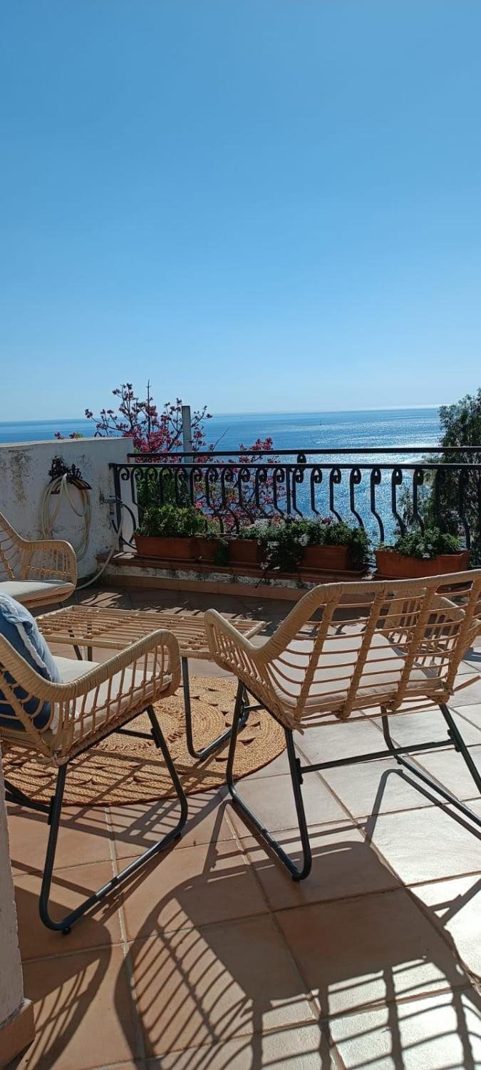 Natural landscape, View (from property/room), Balcony/Terrace, Sea view, sunbed
