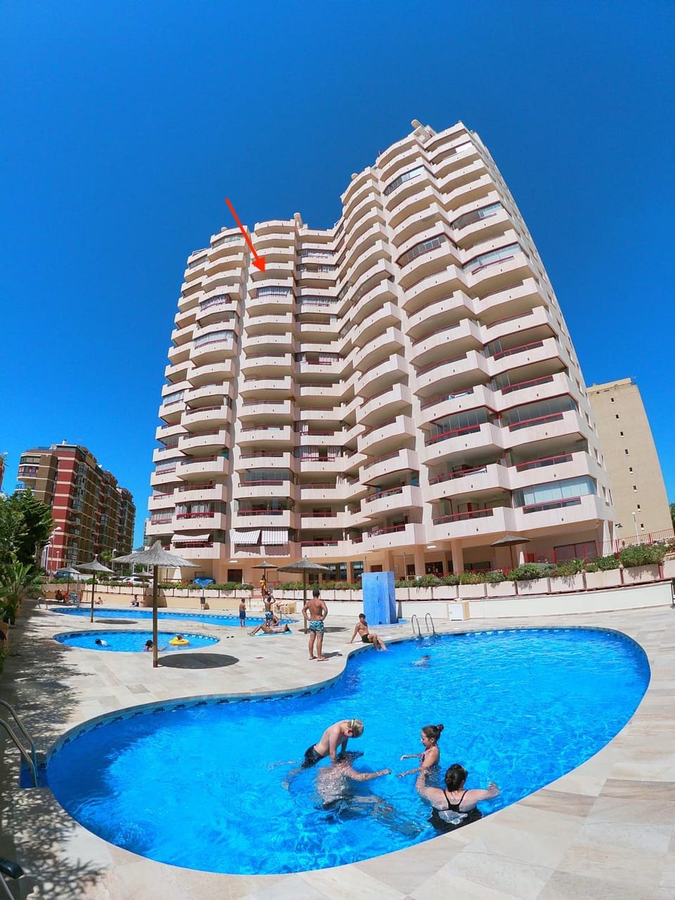 Facade/entrance, Swimming pool