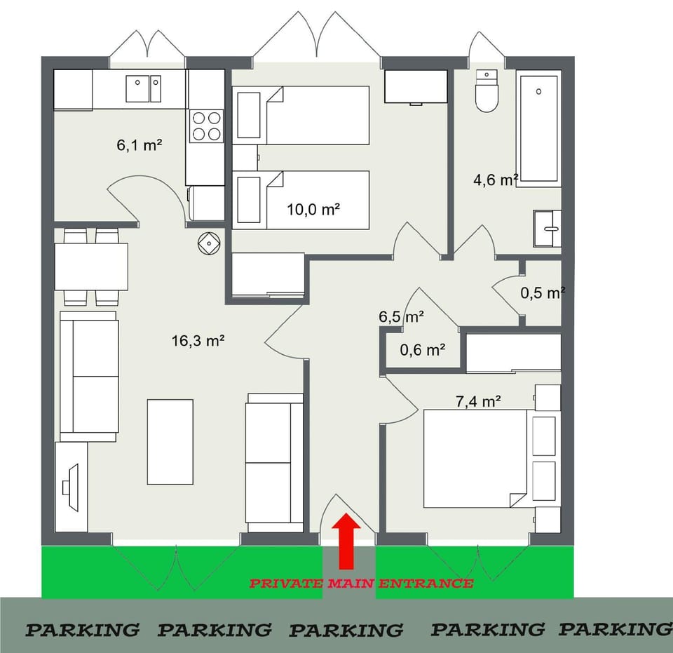 Superb 2 Bedroom Flat - Refurbished Dec 2024 Apartment in Inverness