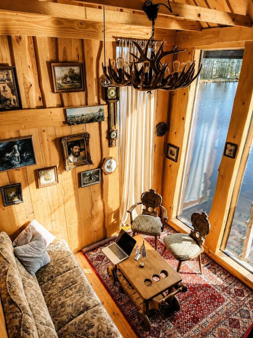 Dragon Treehouse with Hot Tub, Sauna, Private Lake & Deer Park House in Latvia
