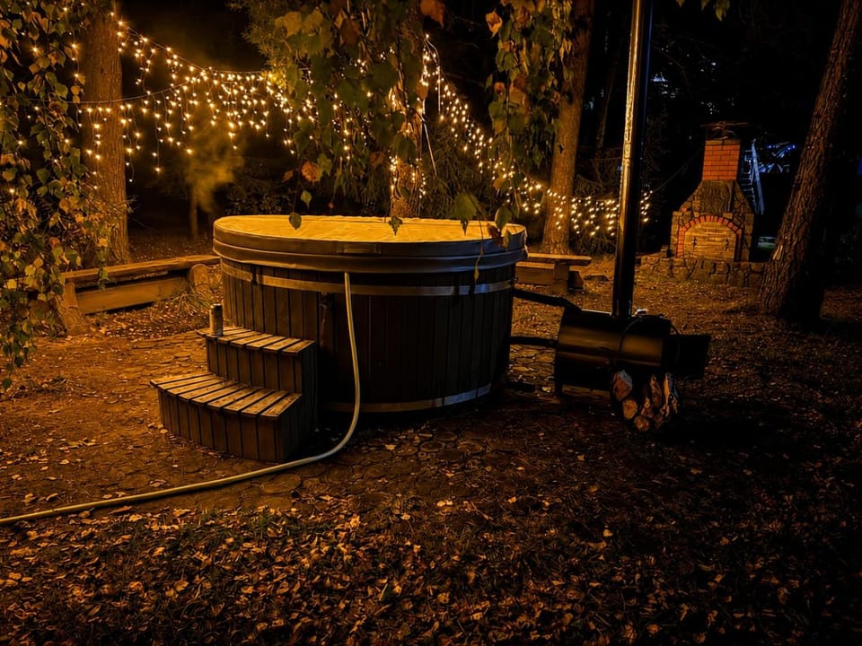 Dragon Treehouse with Hot Tub, Sauna, Private Lake & Deer Park House in Latvia