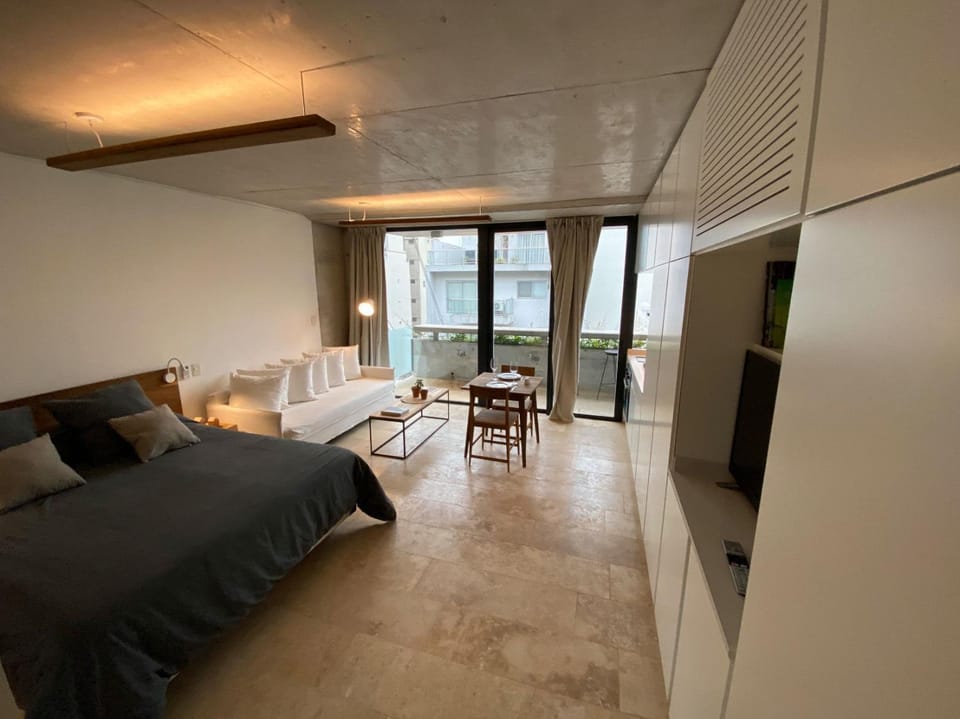 Day, Balcony/Terrace, Living room, Photo of the whole room, Bedroom