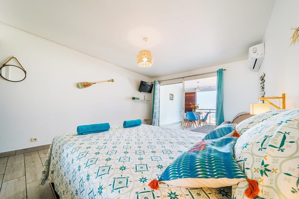 Studio du Lagon vue mer St Gilles les Bains Centre 500m de la plage Apartment in Saint-Paul