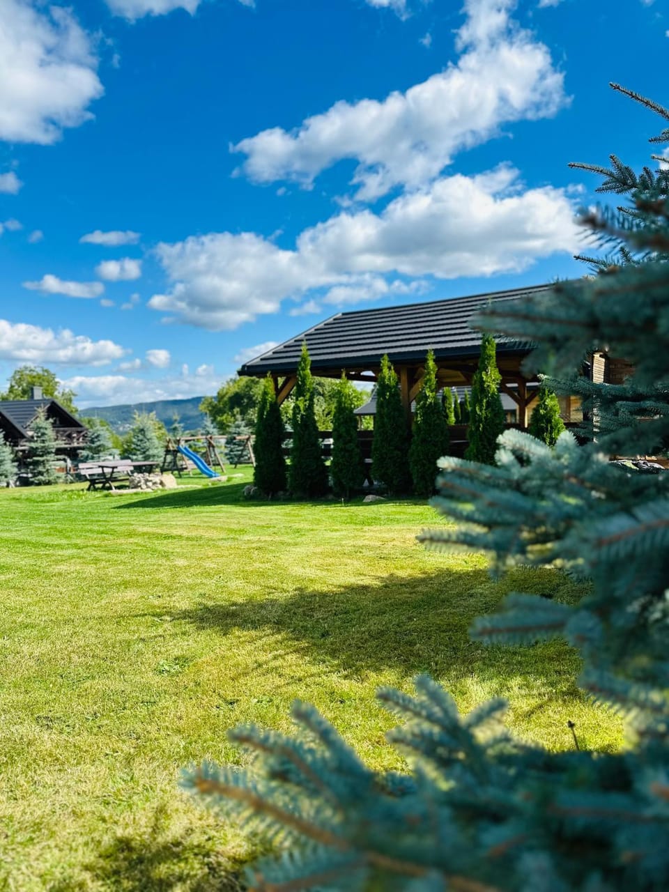 Day, Garden, Mountain view