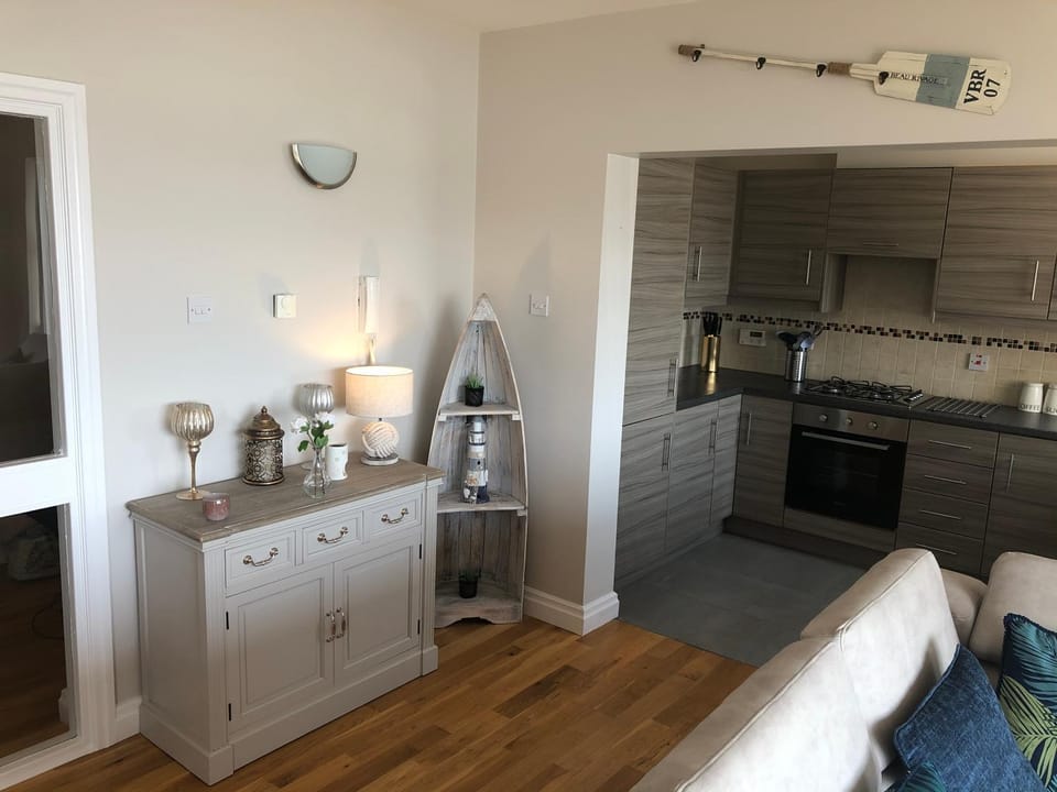 Living room, kitchen