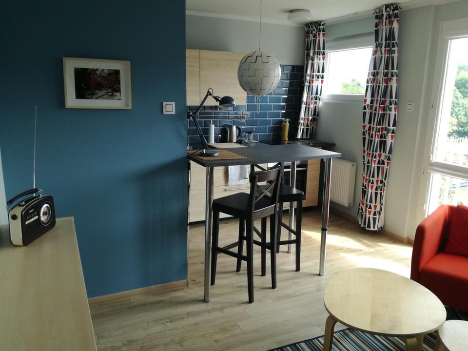 Kitchen or kitchenette, Living room, Dining area, pet friendly, stove