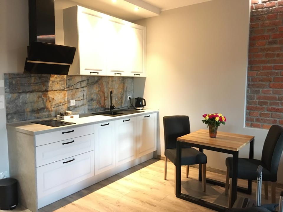 Kitchen or kitchenette, Dining area, stove