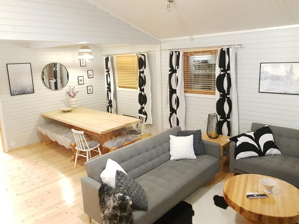 Living room, Dining area, flat iron