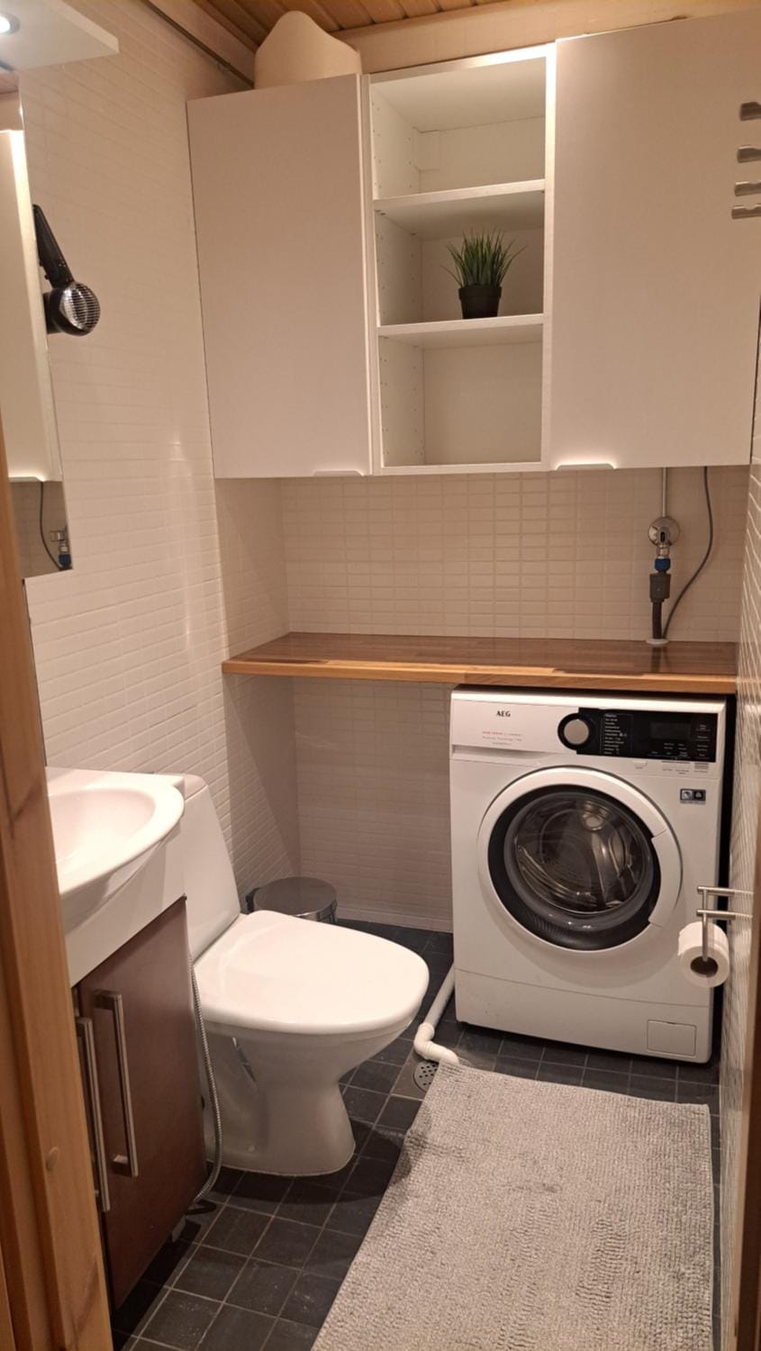 Toilet, washing machine