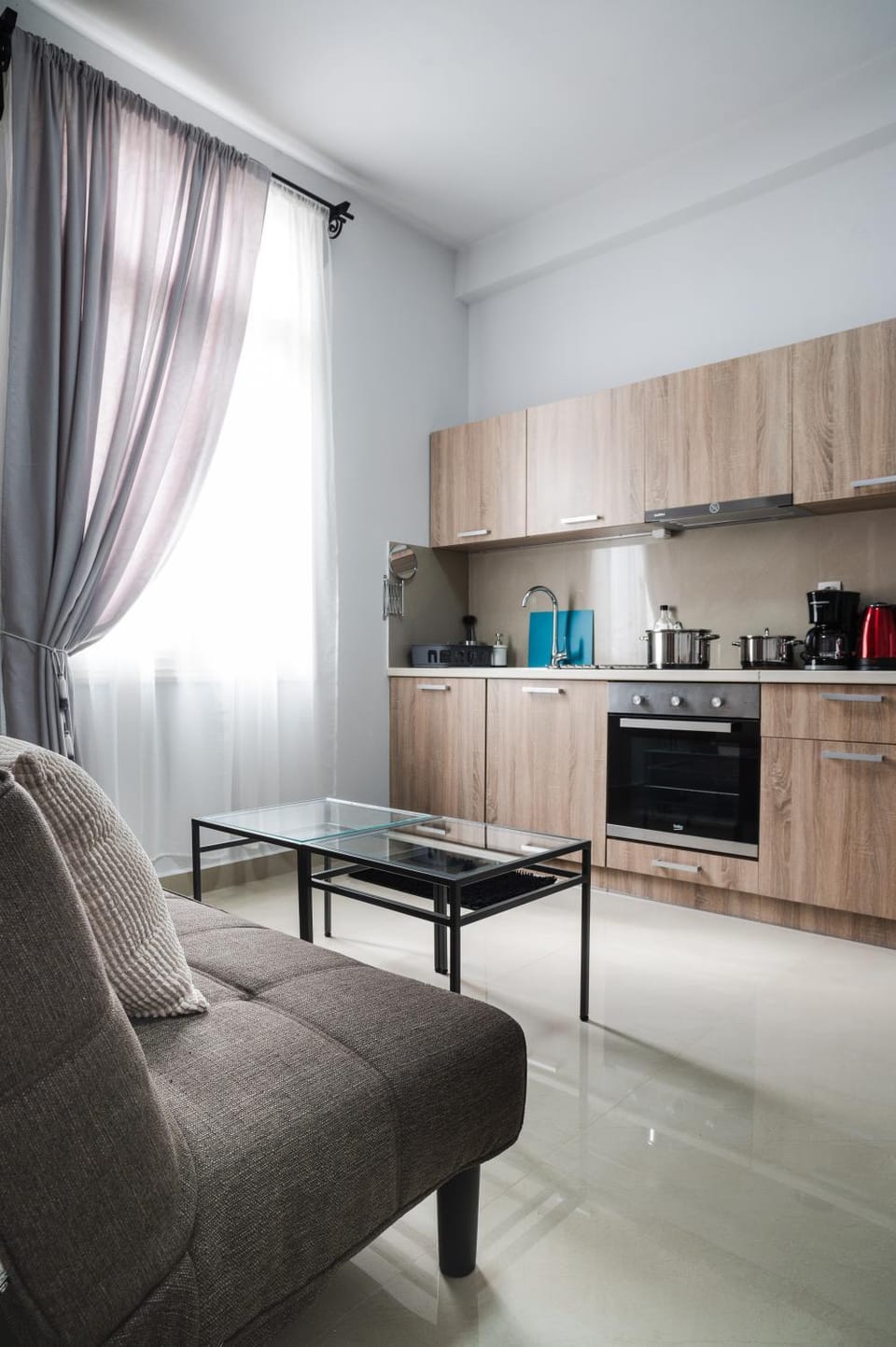 Kitchen or kitchenette, Living room, Dining area