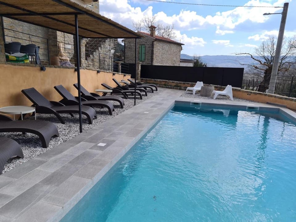 Patio, Natural landscape, Pool view, Swimming pool