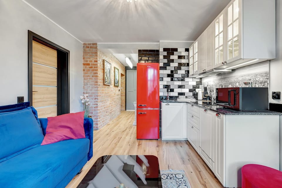 Kitchen or kitchenette, Living room, Seating area