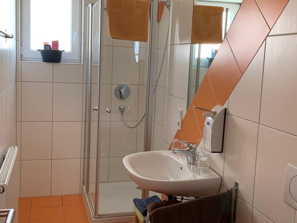 Shower, Toilet, Bathroom, Photo of the whole room, Decorative detail