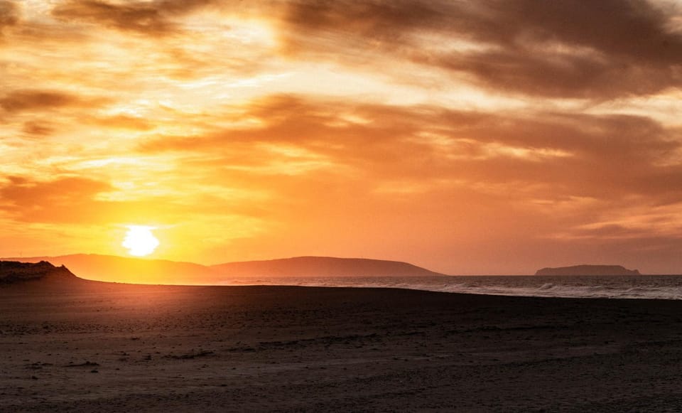 Natural landscape, Beach, Sea view, Sunset