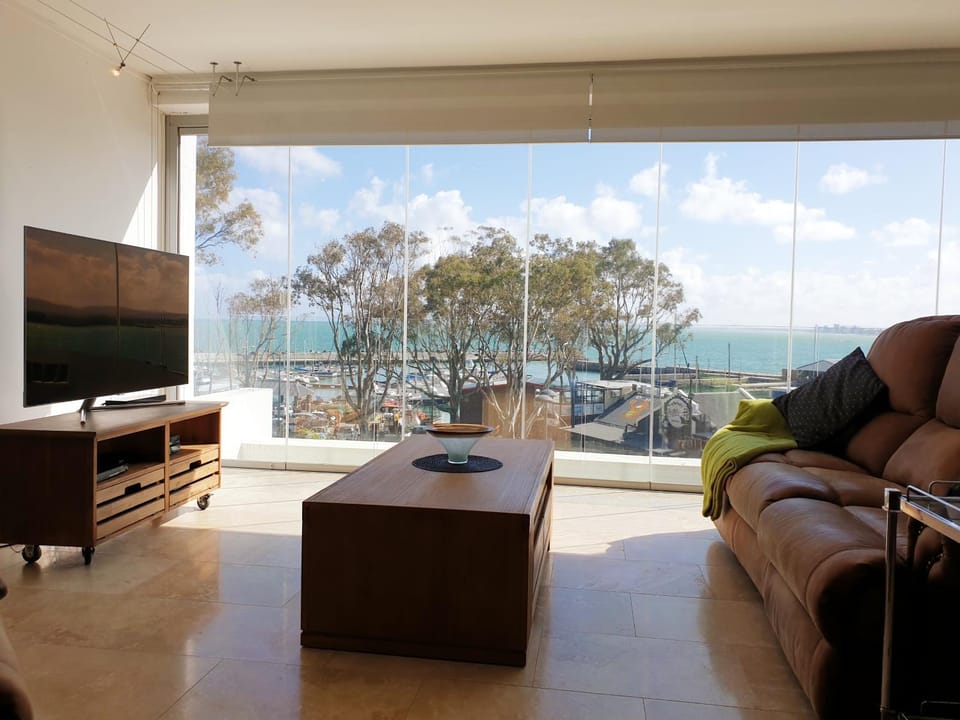 Living room, Seating area, Sea view