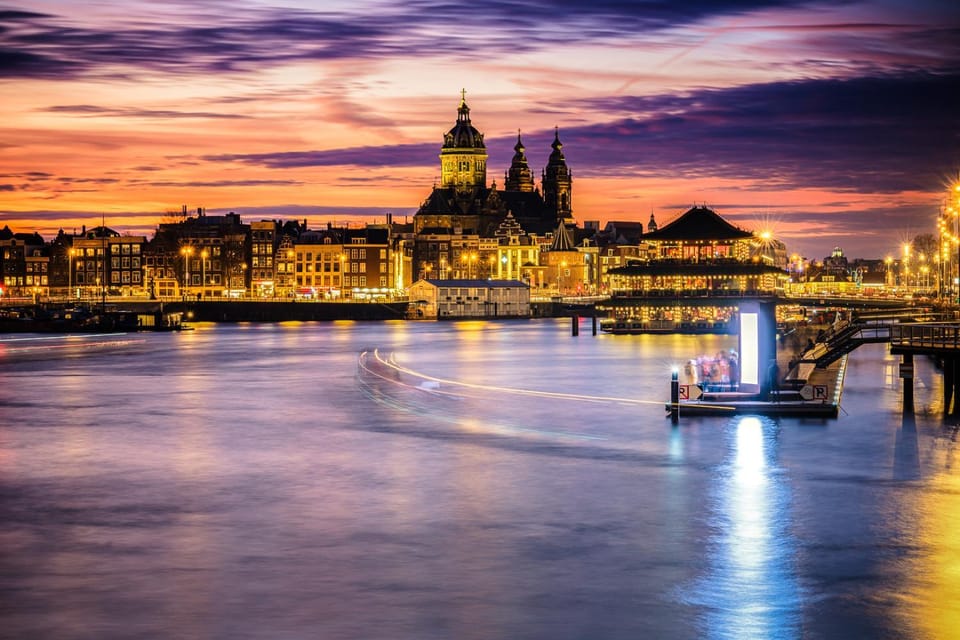 Night, City view, Lake view, Sunset