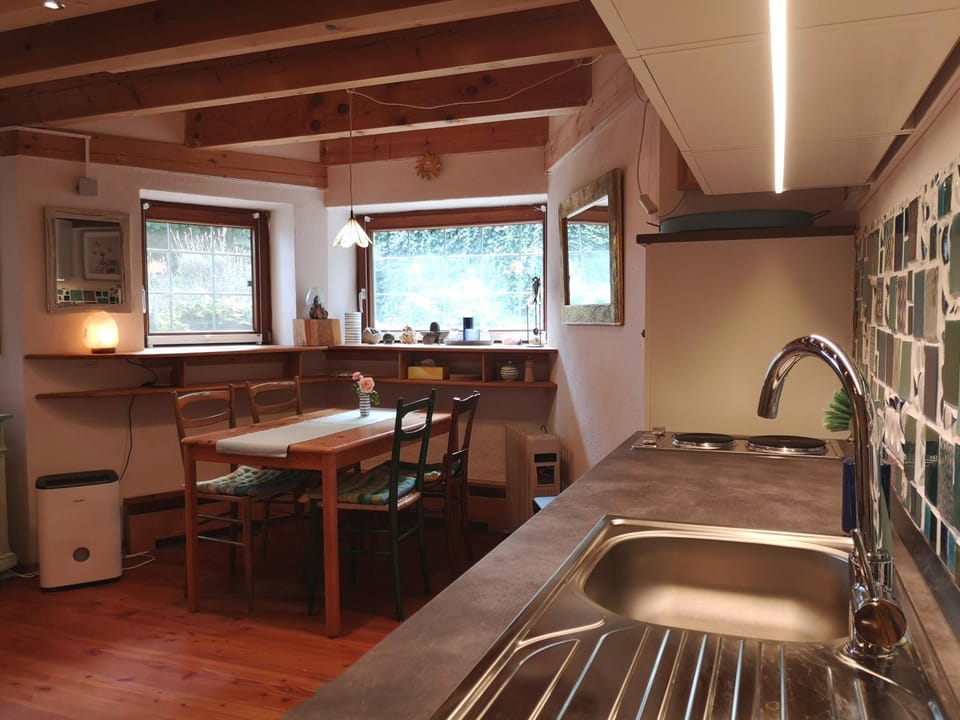 Kitchen or kitchenette, Living room, Dining area