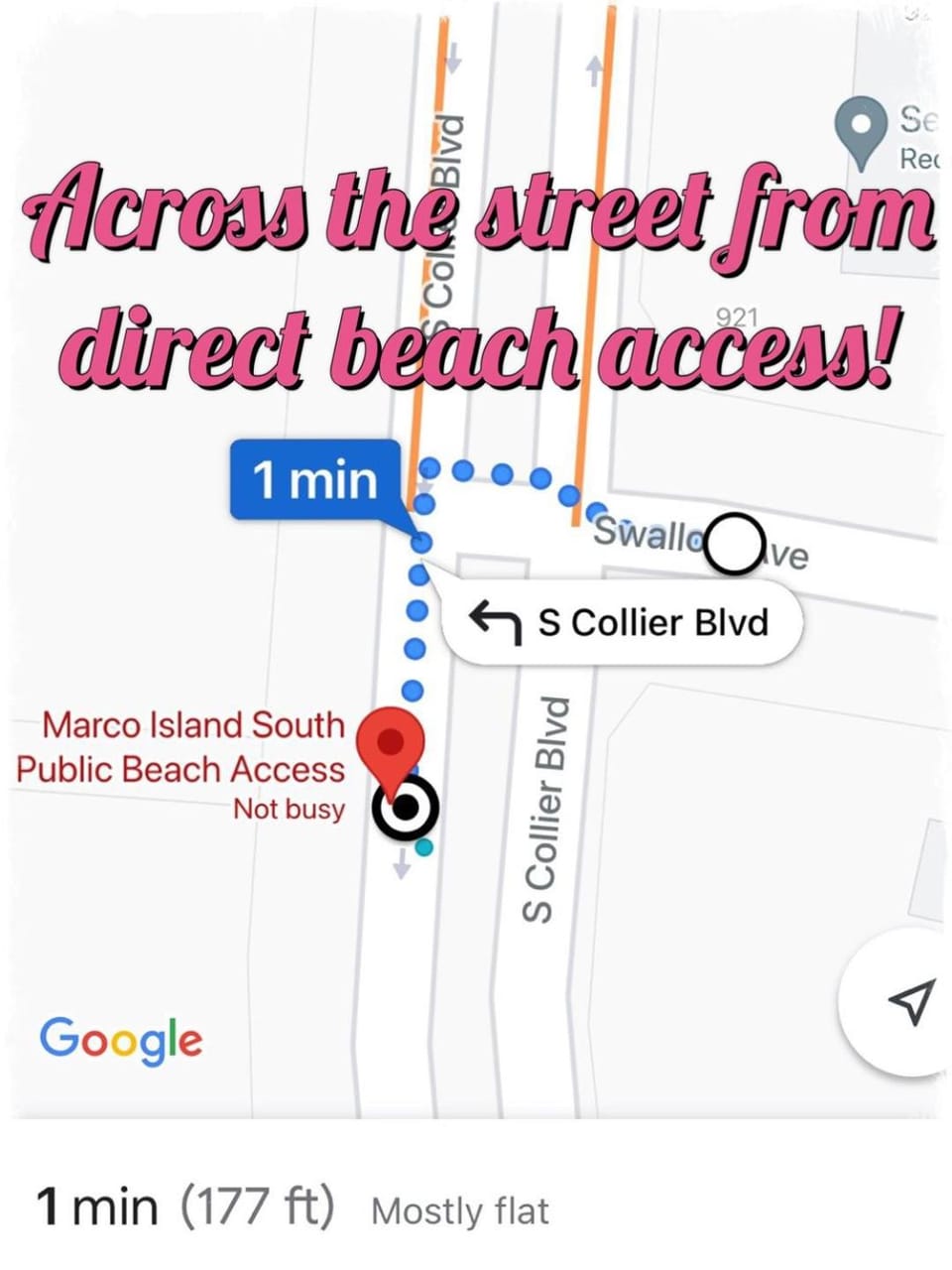 Island Getaway I Beach Access Across Street Apartment in Marco Island