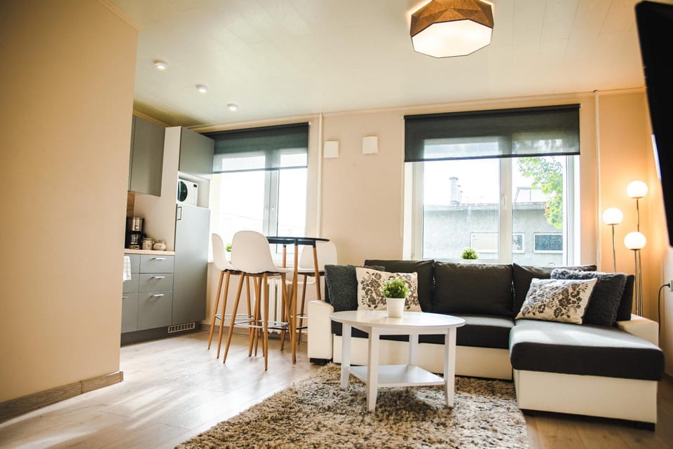Kitchen or kitchenette, Living room, Dining area