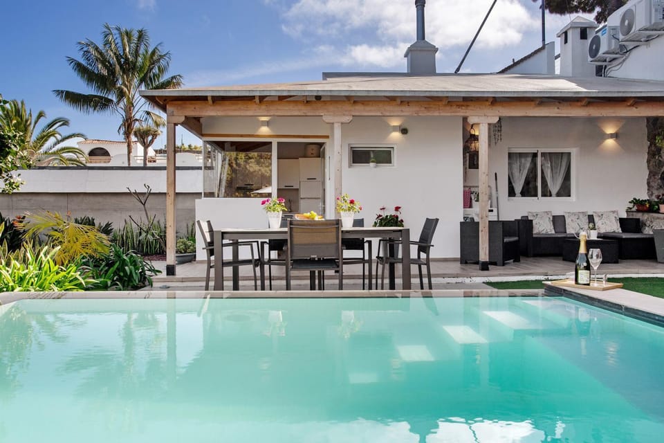 Property building, Living room, Swimming pool