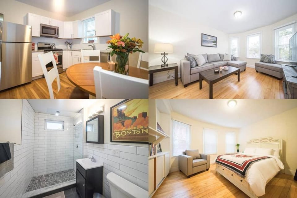 Shower, Bed, Bathroom, Photo of the whole room, Dining area, Bedroom, dishwasher, pet friendly, stove, kitchen