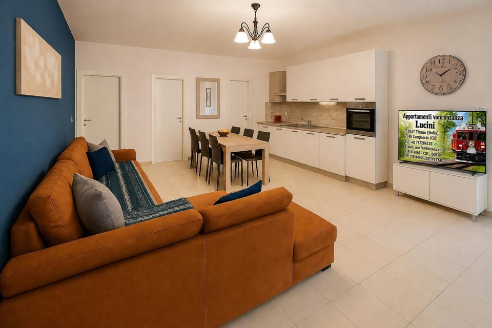 Kitchen or kitchenette, Living room, Dining area, oven, stove