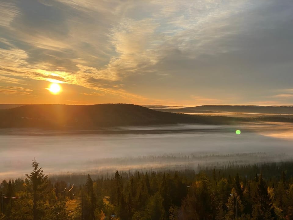 Mountain view, Sunset