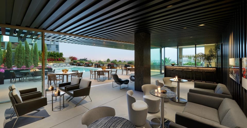 Lounge or bar, Pool view, Swimming pool