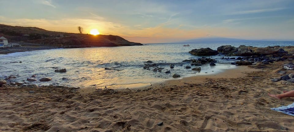 Natural landscape, Beach, Sea view, Sunset