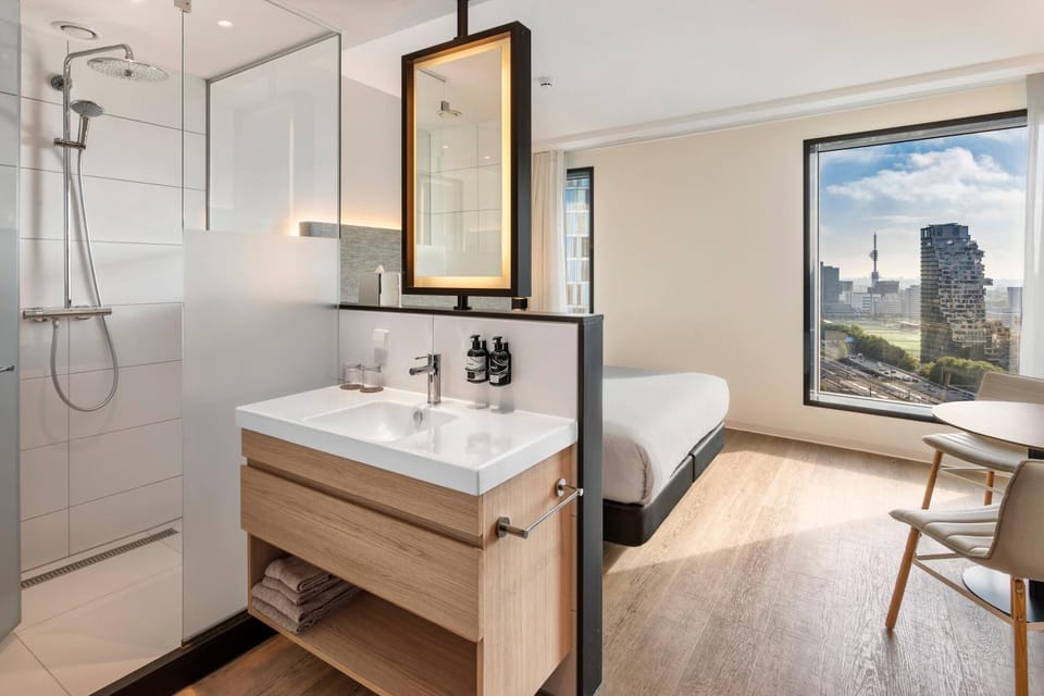 Shower, Bed, Bathroom, View (from property/room), Bedroom