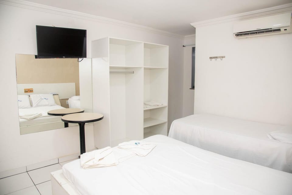 Bed, TV and multimedia, wardrobe, air conditioner